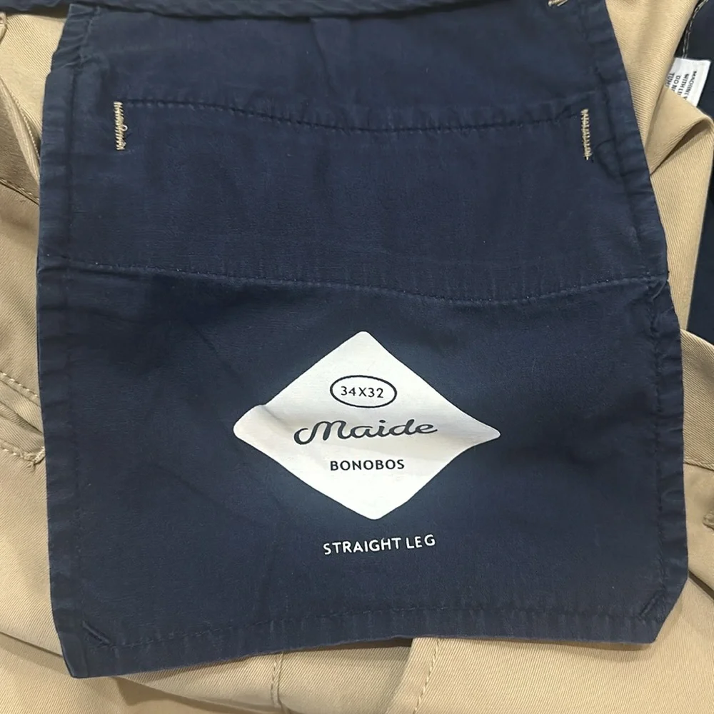 34 x 32 Bonobos Maid Men’s Tan Straight Leg Golf Pants - Picture 8 of 8